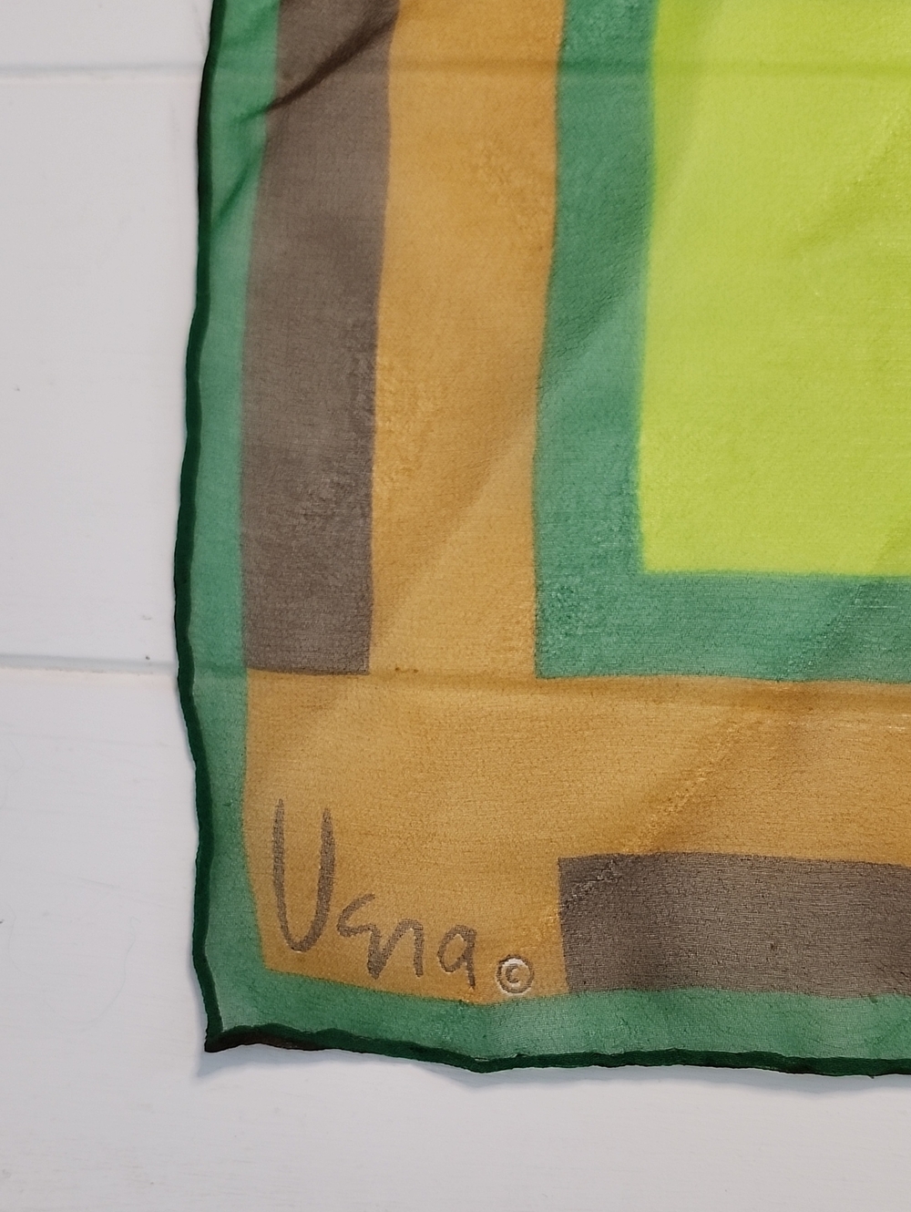 Vera Neumann Vintage 1970's Chiffon Square Scarf - Picture 2 of 5